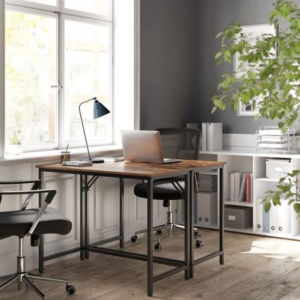 Skrivebord SOLEA brun/sort