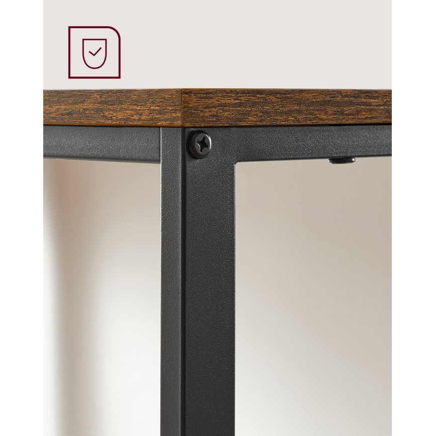 Skrivebord SOLEA brun/sort