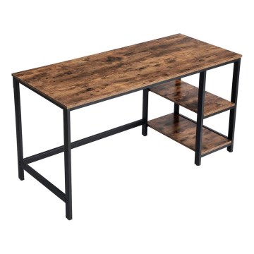 Skrivebord SOLEA brun/sort