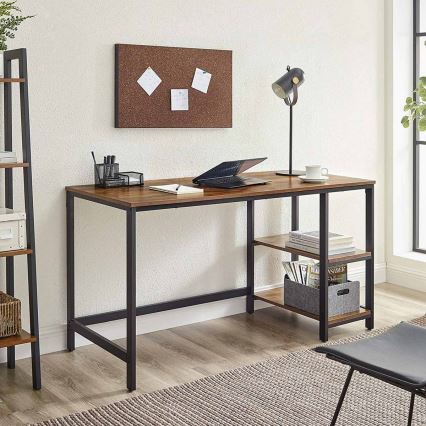 Skrivebord SOLEA brun/sort