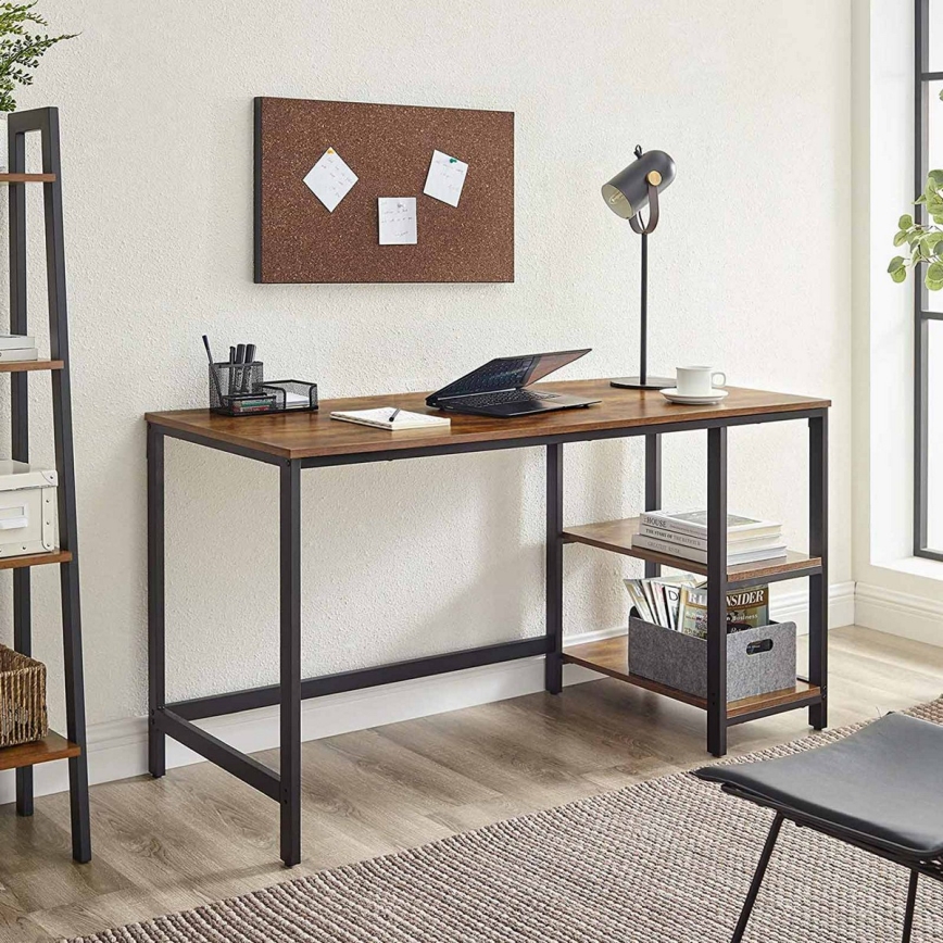 Skrivebord SOLEA brun/sort