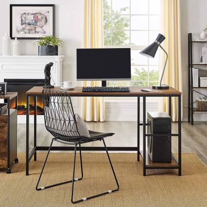 Skrivebord SOLEA brun/sort