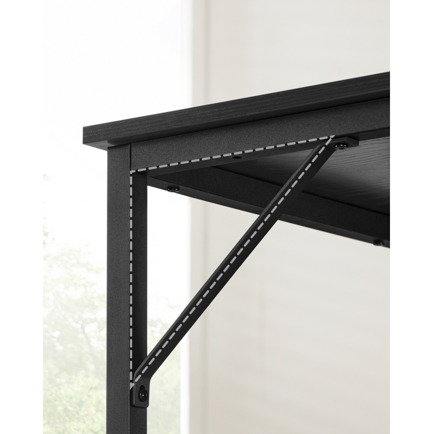 Skrivebord SOLEA, sort