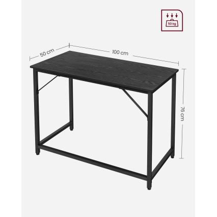Skrivebord SOLEA, sort