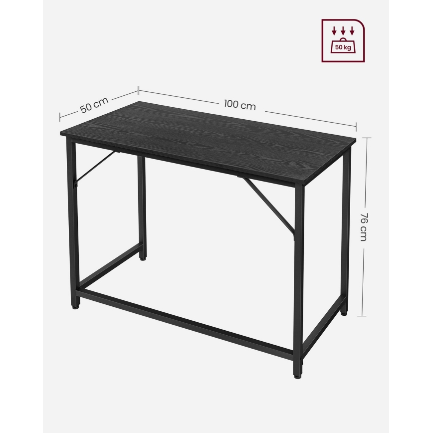 Skrivebord SOLEA, sort
