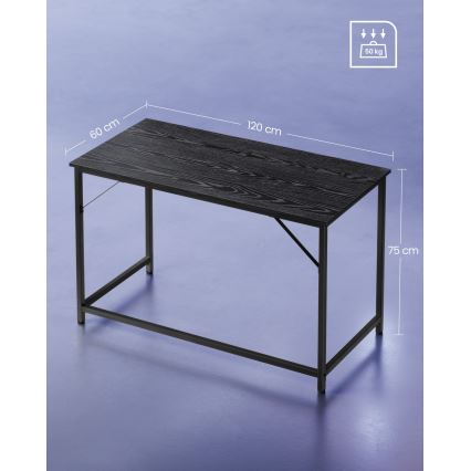 Skrivebord SOLEA, sort