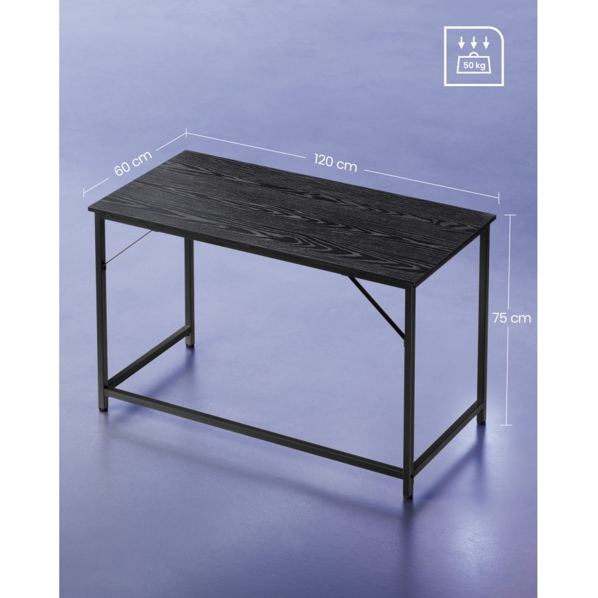 Skrivebord SOLEA, sort