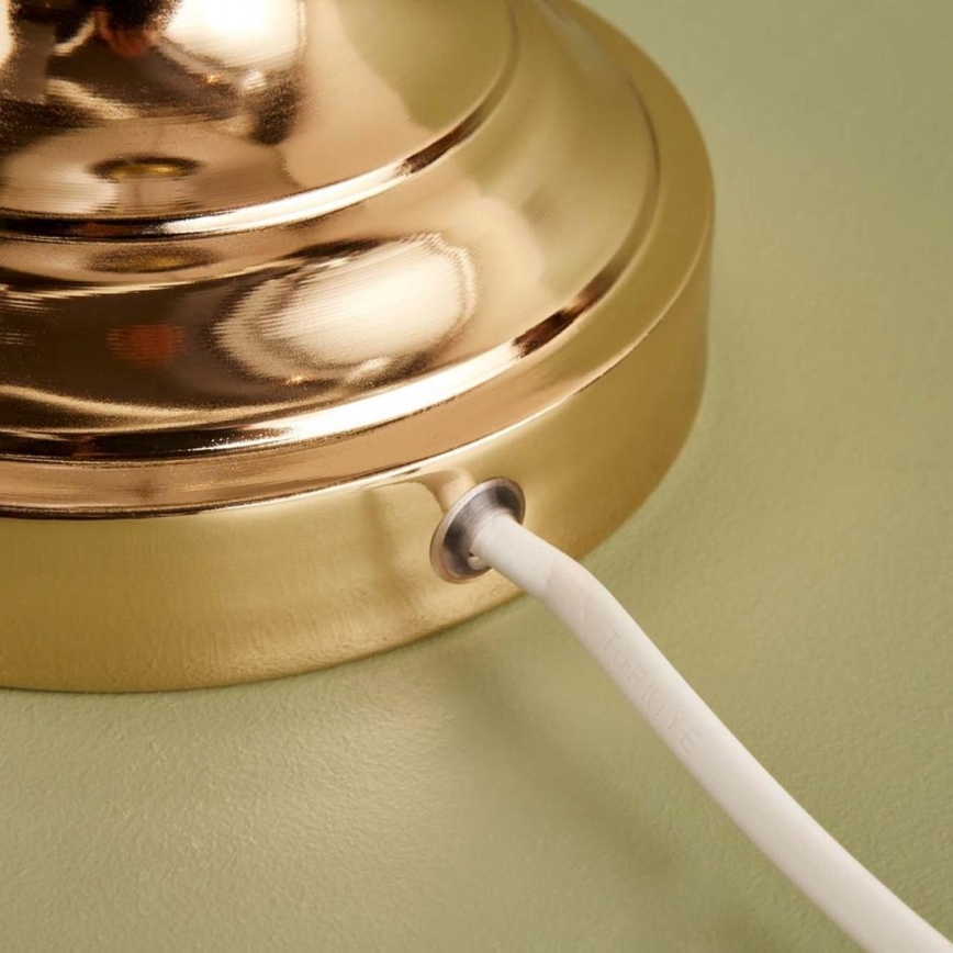Skrivebordslampe AYD 1xE27/40W/230V beige/guld
