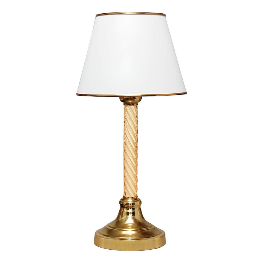 Skrivebordslampe AYD 1xE27/40W/230V hvid/guld