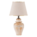 Skrivebordslampe RAMZES 1xE27/40W/230V creme/guld
