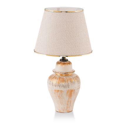 Skrivebordslampe RAMZES 1xE27/40W/230V creme/guld