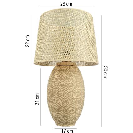 Skrivebordslampe RAMZES 1xE27/40W/230V guld