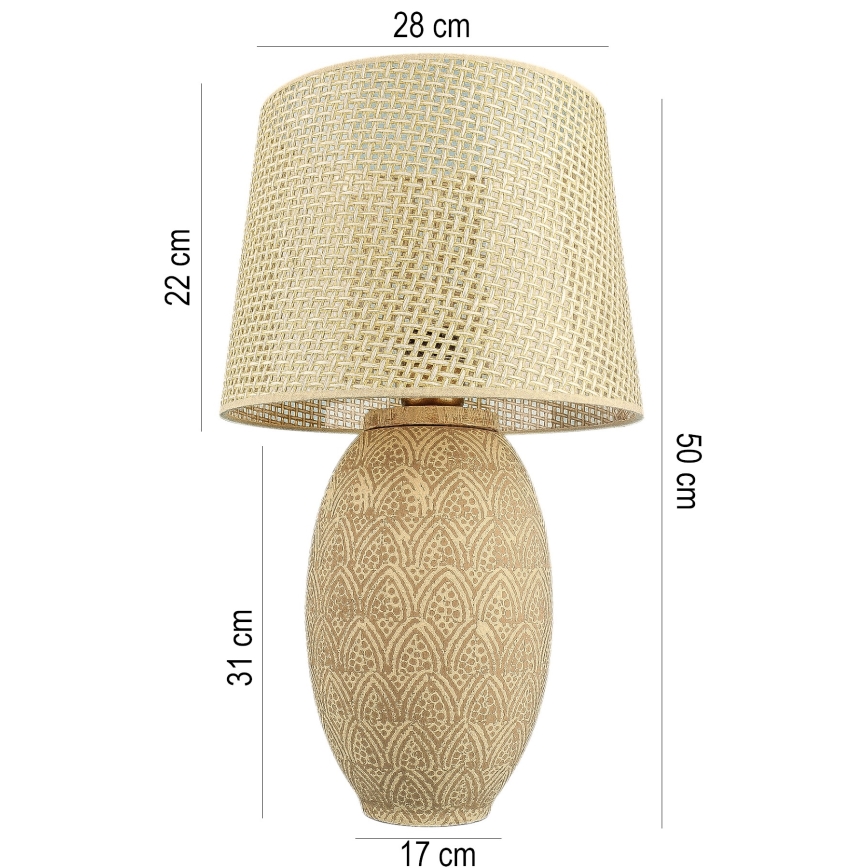 Skrivebordslampe RAMZES 1xE27/40W/230V guld