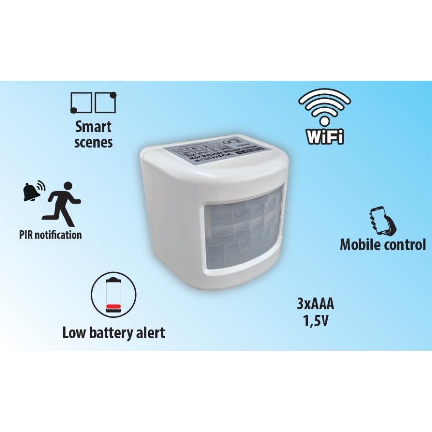 Smart-bevægelsessensor 3xAAA Wi-Fi Tuya