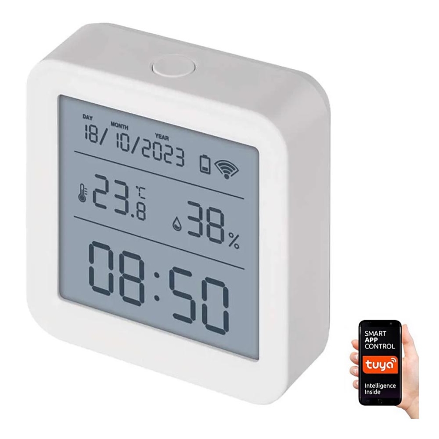 Smart digitalt termometer GoSmart 3xAAA Tuya hvid