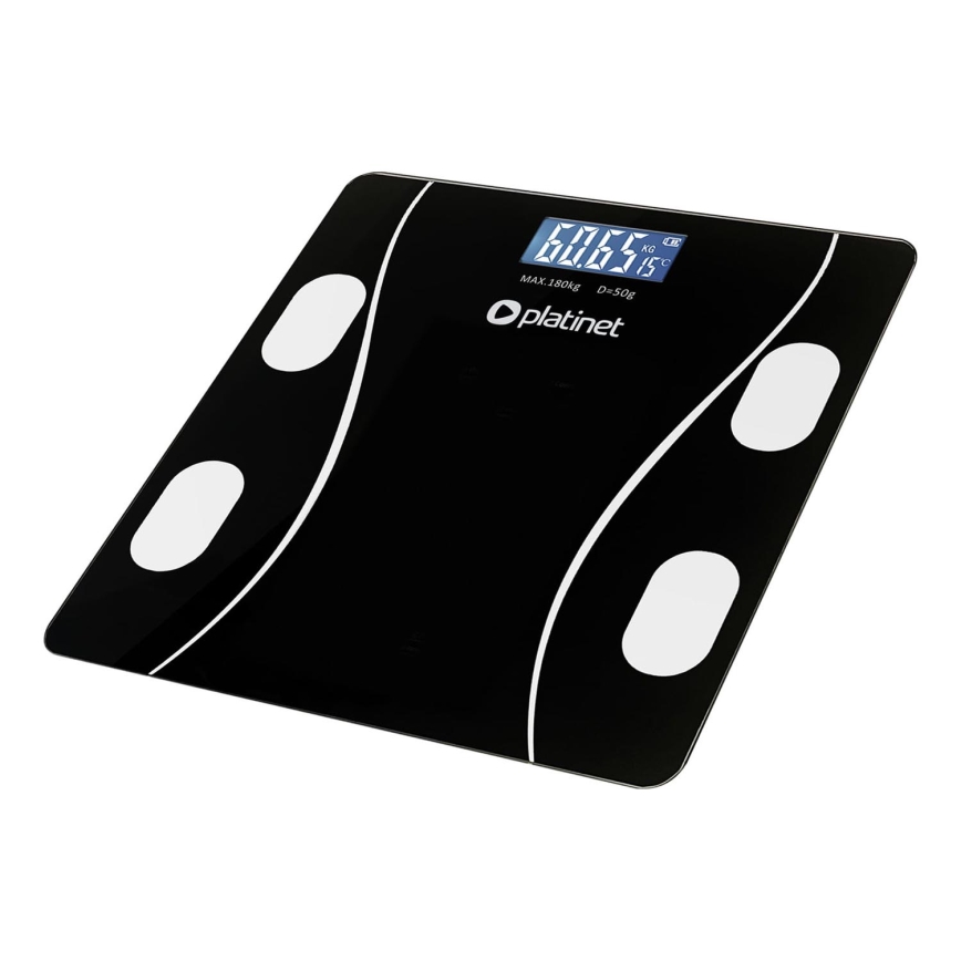 Smart digitalvægt med LCD-display 2xAAA sort