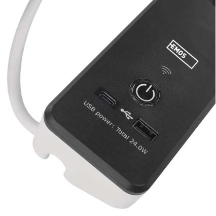 Smart forlængerkabel med kontakt GoSmart 4Z + 1xUSB-A + 1xUSB-C 2 m Wi-Fi Tuya