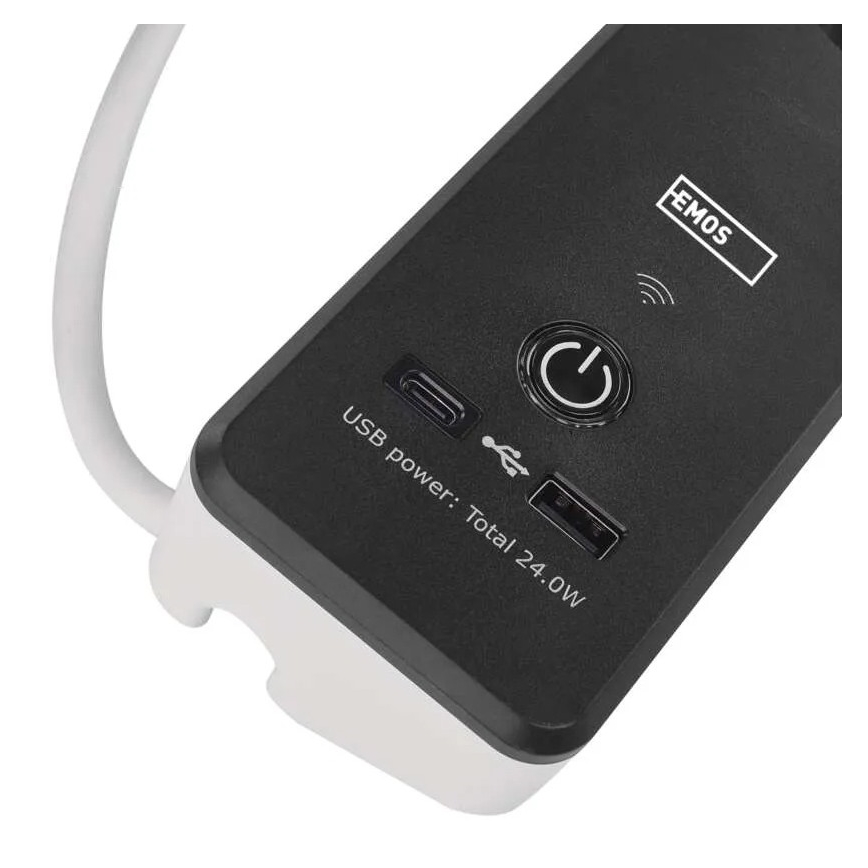 Smart forlængerkabel med kontakt GoSmart 4Z + 1xUSB-A + 1xUSB-C 2 m Wi-Fi Tuya