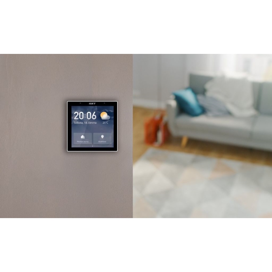 Smart gateway med touch-funktion display GW6 Wi-Fi Zigbee Bluetooth