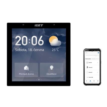 Smart gateway med touch-funktion display GW6 Wi-Fi Zigbee Bluetooth