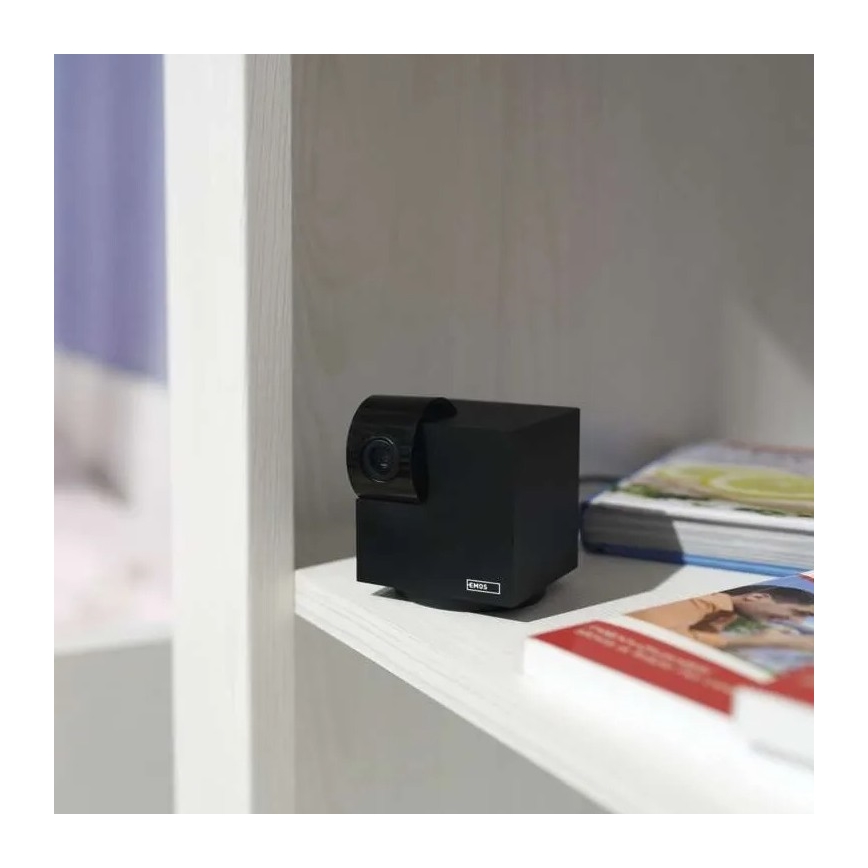 Smart indendørs kamera med bevægelsessensor drejeligt GoSmart 5V Wi-Fi Tuya sort