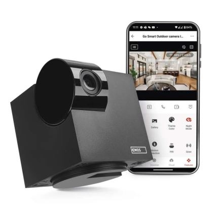 Smart indendørs kamera med bevægelsessensor drejeligt GoSmart 5V Wi-Fi Tuya sort
