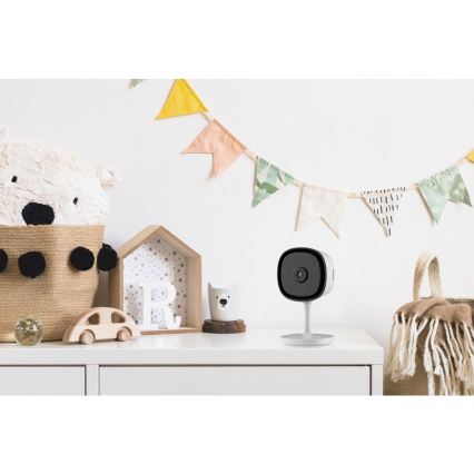 Smart indendørs kamera med Full HD 1080p sensor 5V Wi-Fi hvid