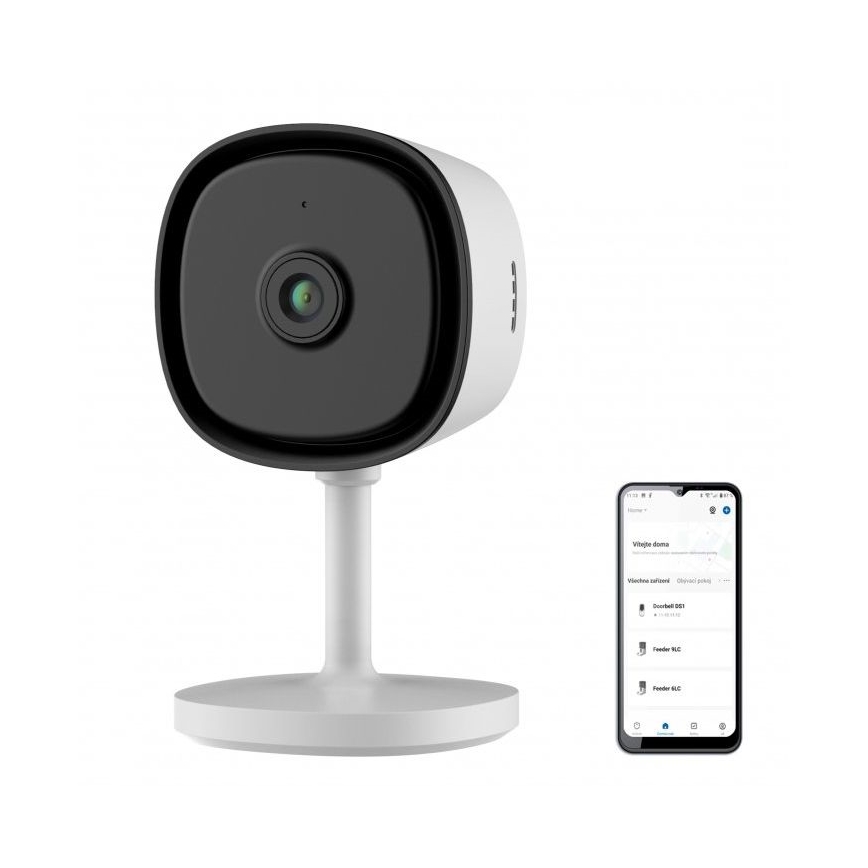 Smart indendørs kamera med sensor Full HD 1080p 5V Wi-Fi hvid