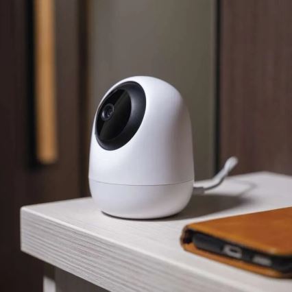 Smart indendørs swivel kamera med bevægelsessensor GoSmart 5V Wi-Fi Tuya hvid