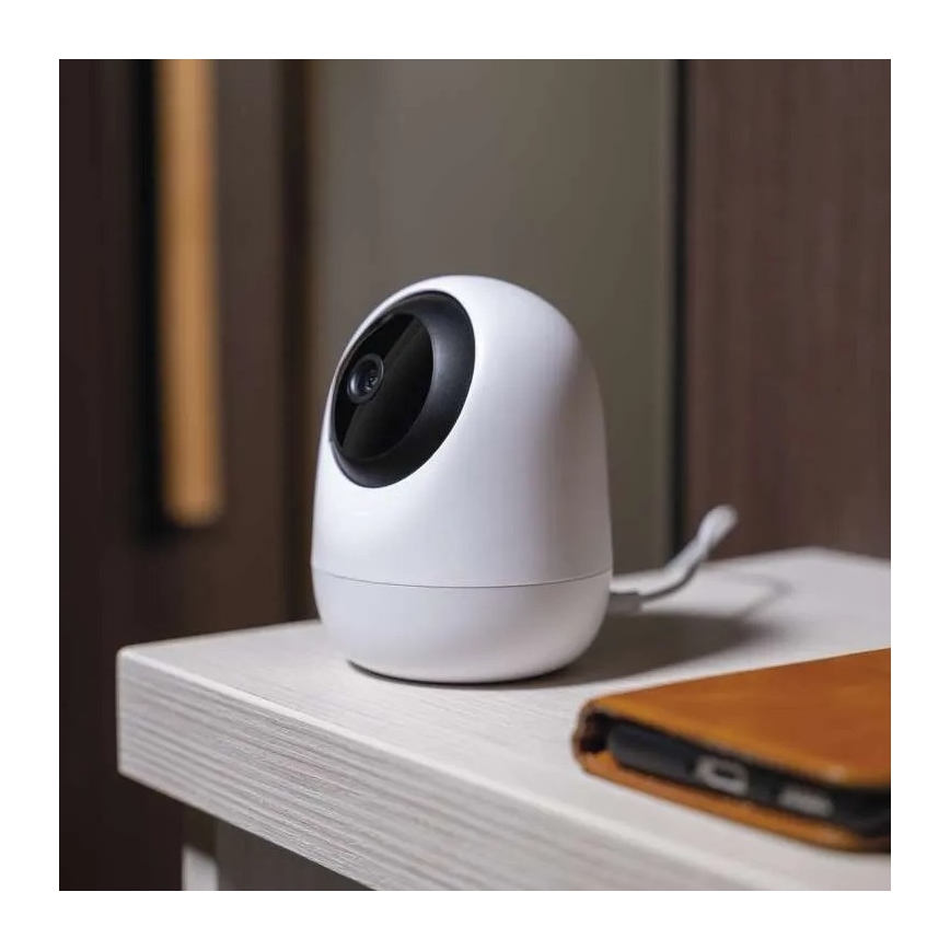 Smart indendørs swivel kamera med bevægelsessensor GoSmart 5V Wi-Fi Tuya hvid