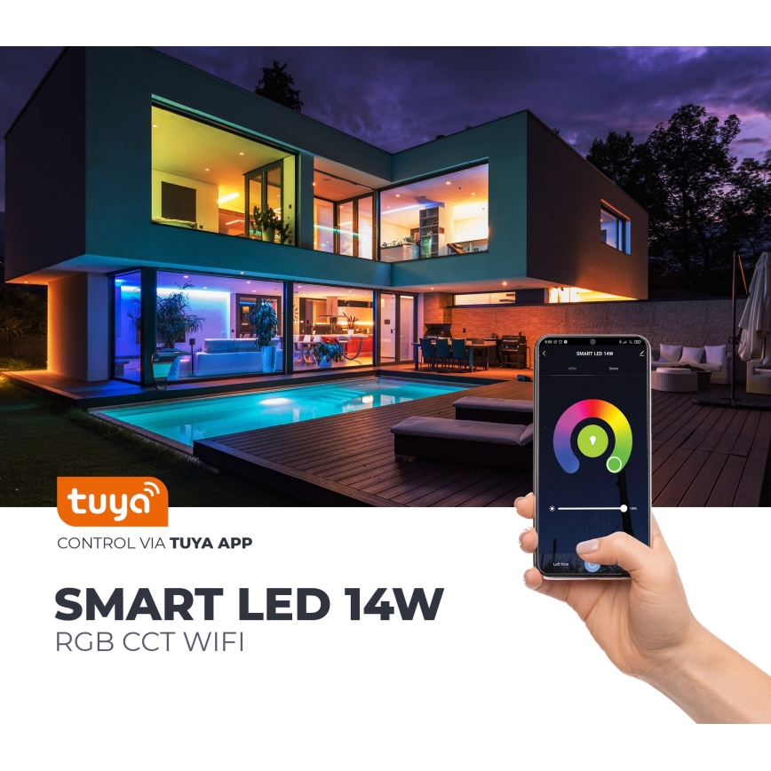 Smart LED-pære dæmpbar E27/9,5W/230V 2700-6500K Wi-Fi Tuya
