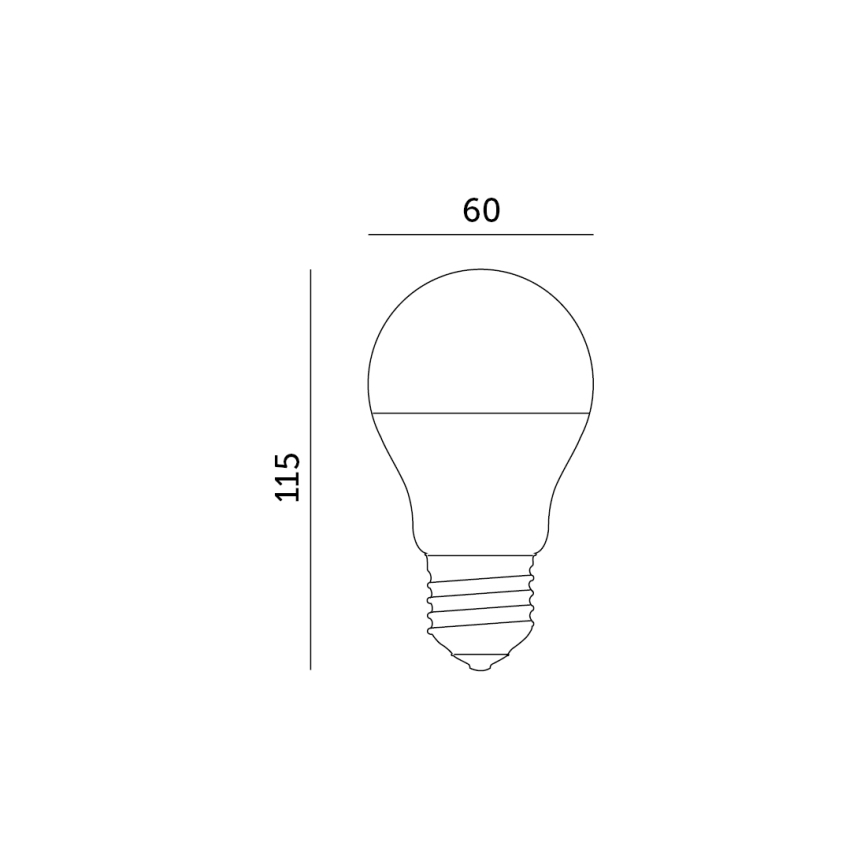 Smart LED-pære dæmpbar E27/9,5W/230V 2700-6500K Wi-Fi Tuya