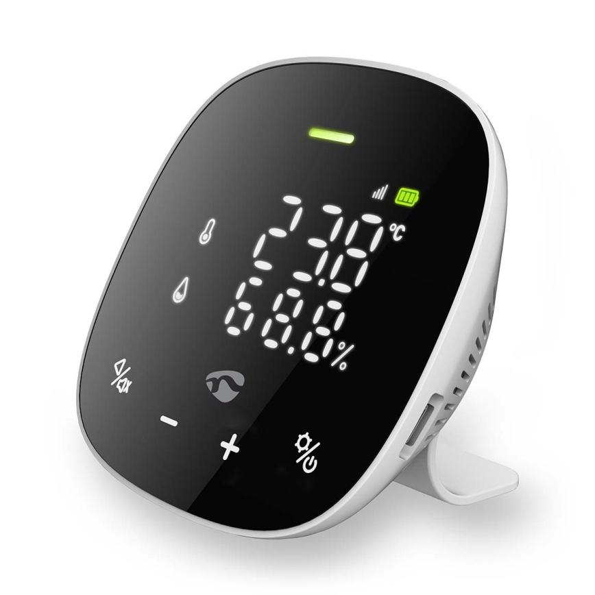 Smart luftkvalitetsmåler med LED-lys display SmartLife Wi-Fi