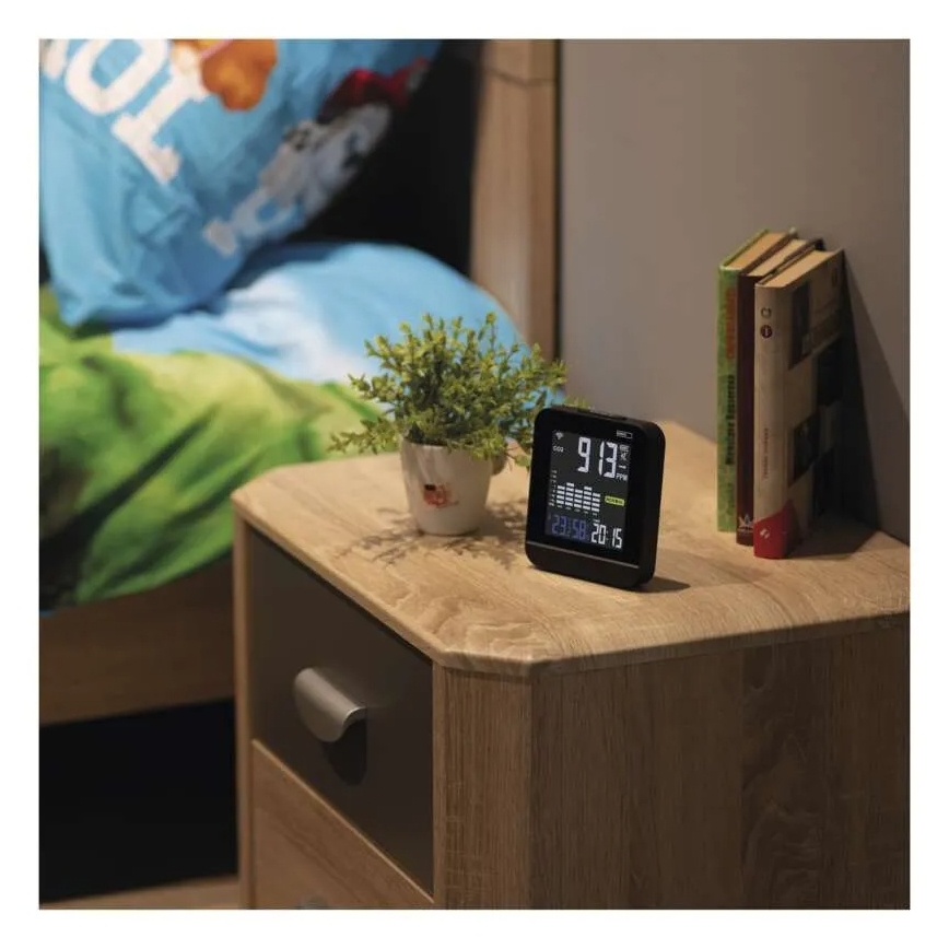 Smart luftkvalitetsmonitor GOSMART 5V med Wi-Fi