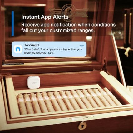 Smart sensor til måling af temperatur og luftfugtighed 1xCR2450