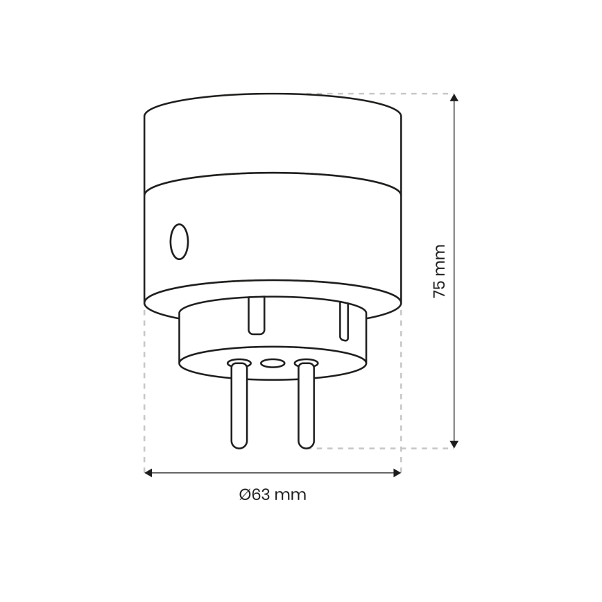 Smart stik 2300W/230V/10A Wi-Fi Tuya