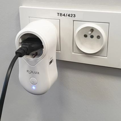 Smart-stik SMART 3400W/230V Wi-Fi Tuya + USB SCHUKO