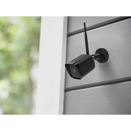 Smart udendørs kamera med sensor Full HD 1080p 12V IP65 Wi-Fi Tuya sort