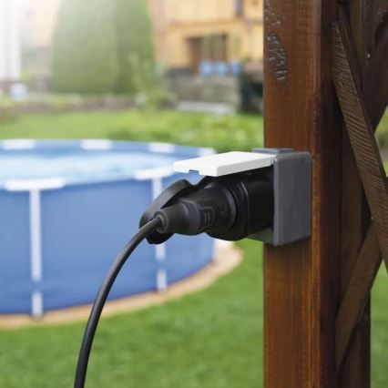 Smart udendørs socket GoSmart 3680W/230V/16A Wi-Fi Tuya IP44