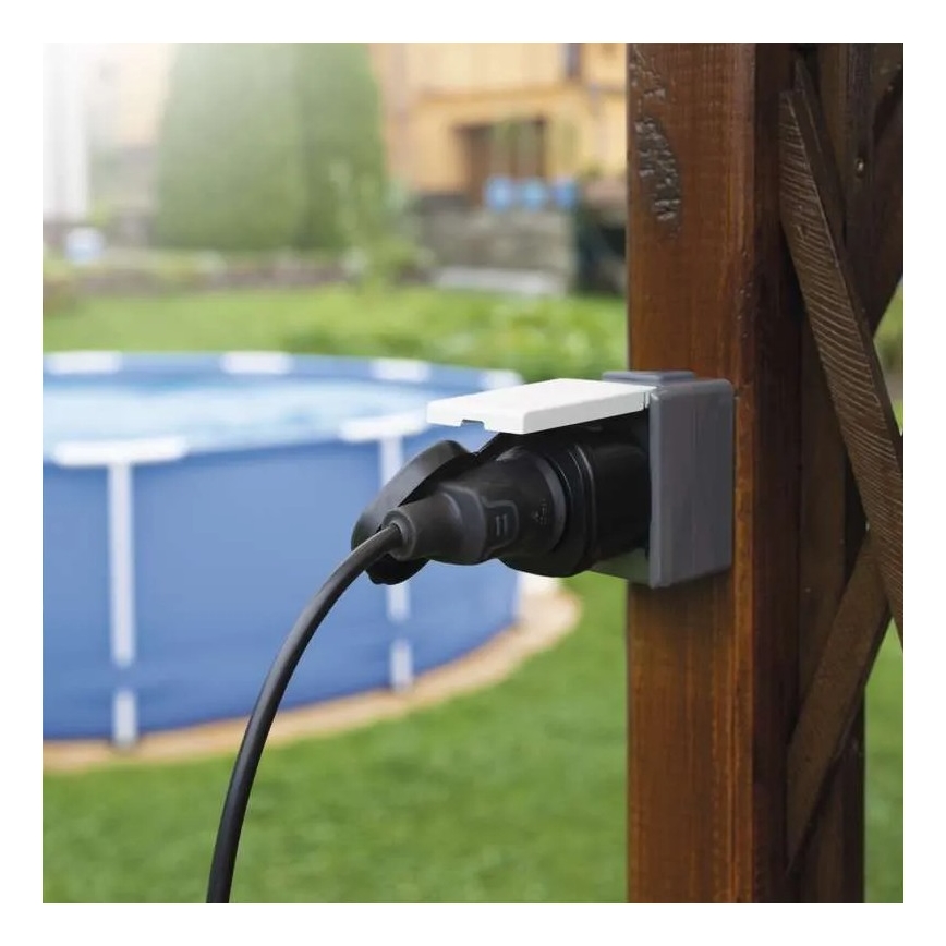 Smart udendørs socket GoSmart 3680W/230V/16A Wi-Fi Tuya IP44