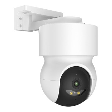 Smart udendørskamera med bevægelsessensor, 2K, 12V, IP65, Wi-Fi, Tuya, hvid