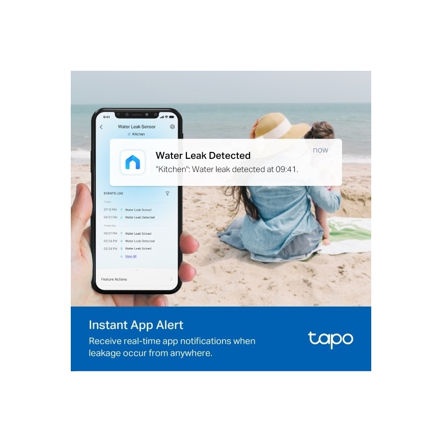 Smart vandlækagesensor 2x AAA