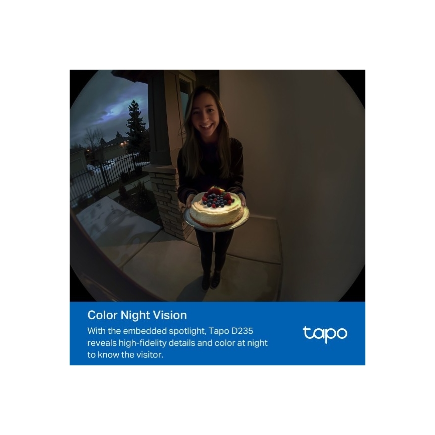 Smart video-dørklokke 2K 10000 mAh IP66 Wi-Fi Tuya