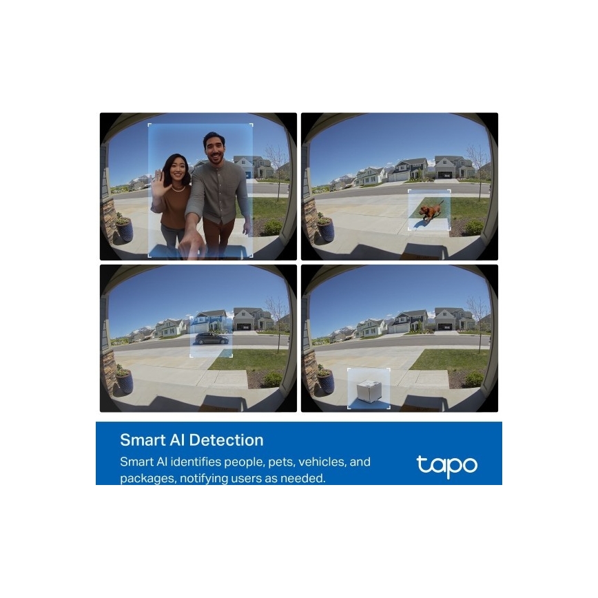 Smart video-dørklokke 2K 10000 mAh IP66 Wi-Fi Tuya