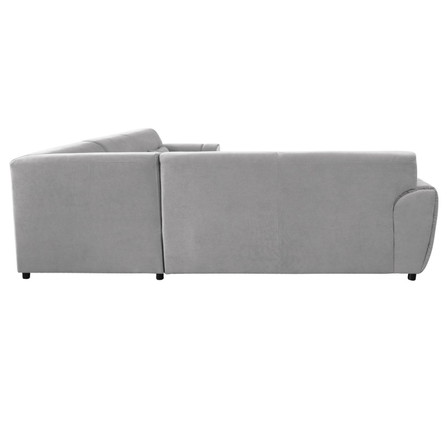 Sofa na razvlačenje u obliku slova L VISEU desna siva/bijela