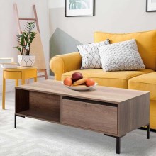 Sofabord 42x103 cm brun