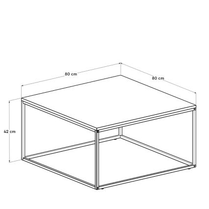 Sofabord 42x80 cm sort