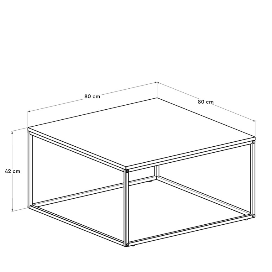 Sofabord 42x80 cm sort