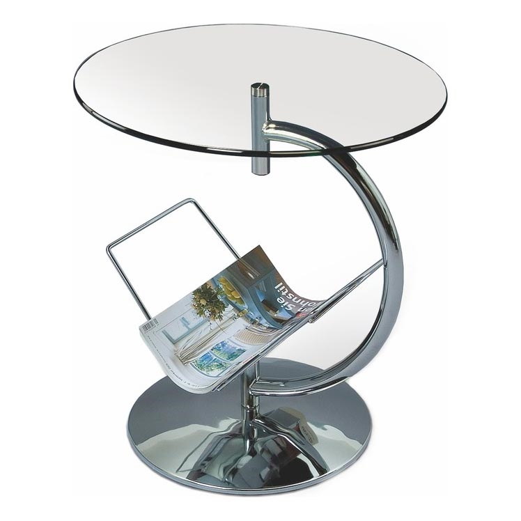 Sofabord ALMA 50x45 cm skinnende krom