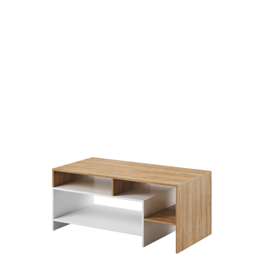 Sofabord ALVA 120x53 cm hvid/eg grande